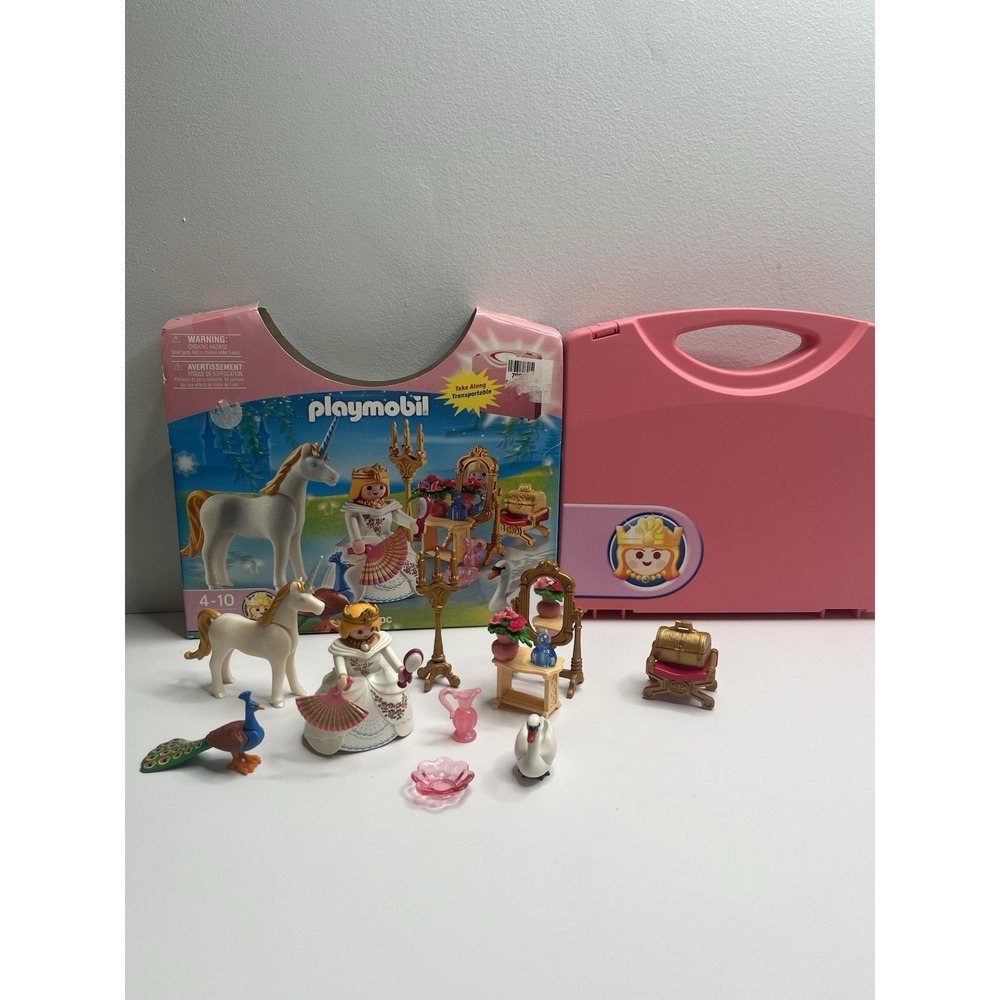 Playmobil 5892 PRINCESS CARRYING CASE Magic Castle‎ Pink Box Set Unicorn Figure